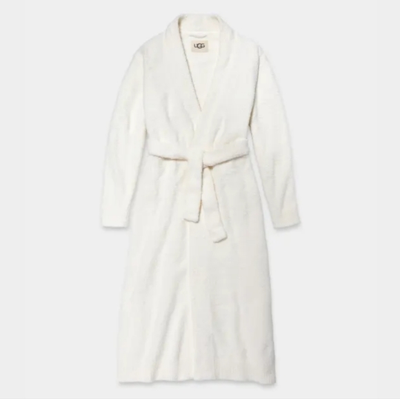 UGG Lenny Cozy Knit Sweater Robe - Cream - Picture 8 of 10